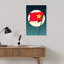 Vietnamese Flag Moonlit Sky Bold Abstract Contemporary Bird Landscape Nature Wall Art Print 1 Piece Wrapped Canvas Wall Art-734972889
