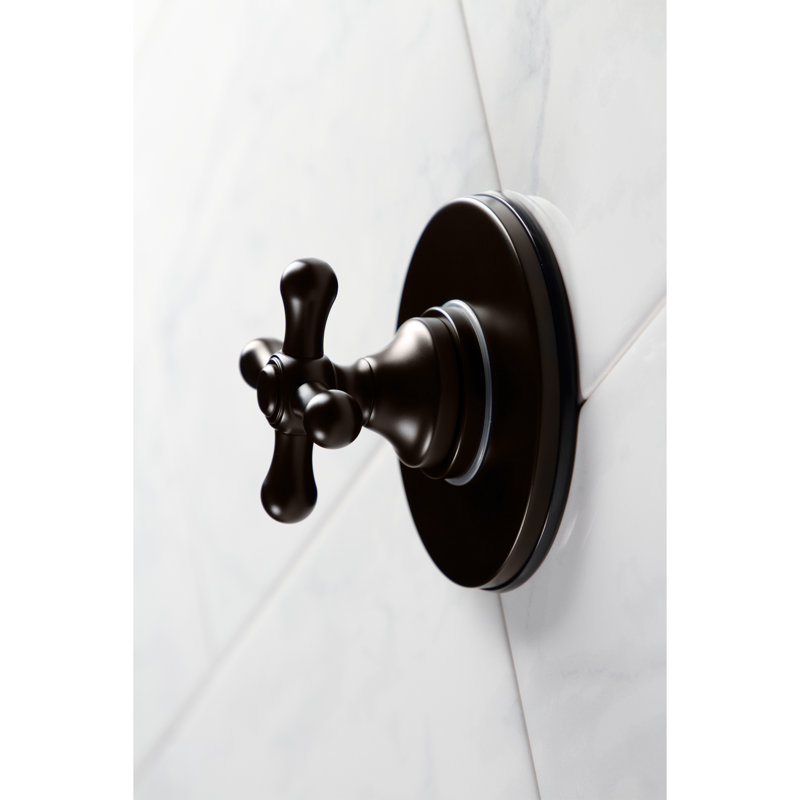 Kingston Brass Single-Handle Wall Mount Three-Way Diverter Valve with Trim Kit, Oil Rubbed Bronze
