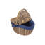 Bay Isle Home Small Antique Wash Finish Oval Wicker Picnic Baske Wicker Decorative Basket