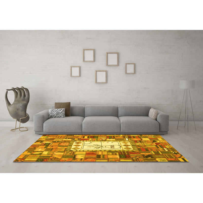 Hemerson Performance Patchwork Indoor Rug, Square 7'