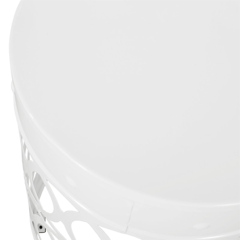 Table d'appoint Moraima, Blanc