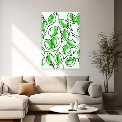 Seed Pods Green Contemporary Playful Plant Wall Art
