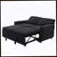 Canapé-lit convertible avec canapé-lit de 62,75 po avec dossier réglable et ports USB pour le salon, noir-271724023
