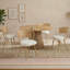 Chaises de salle à manger confortables, ensemble de ferme en métal en rotin pour la maison de cuisine