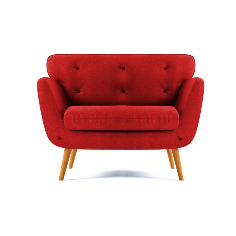Destini Upholstered Armchair, Red