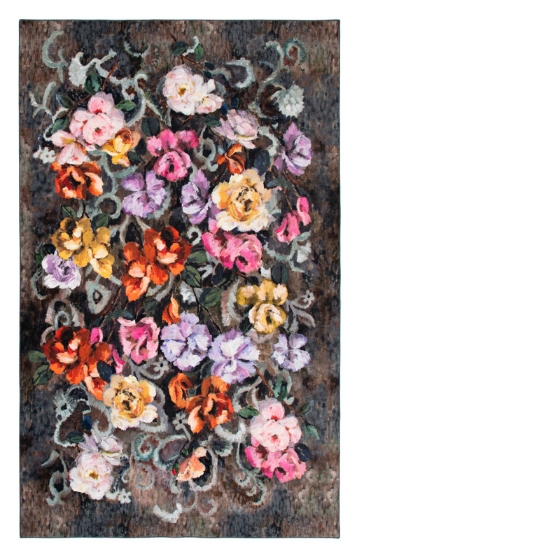 Tapestry Flower Damson Large Rug
