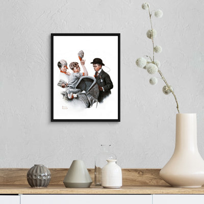 Norman Rockwell " Boy With Baby Carriage " by Norman Rockwell Painting Print