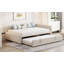 Upholstered L-Shaped Upholstered Daybed With Pop Up Trundle