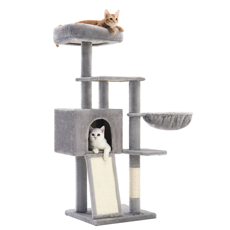 53.2" Crewkerne Multi-Level Cat Tree, Light Grey