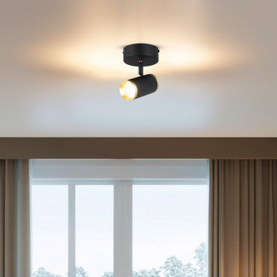 Élégant lustre noir et laqué antique, structure en métal, hauteur totale de 15,7 pouces | Comprend 1 ampoule GU 10 Max de 7 W | Luminaire élégant pour la salle à manger, le salon et les entrées, conception moderne