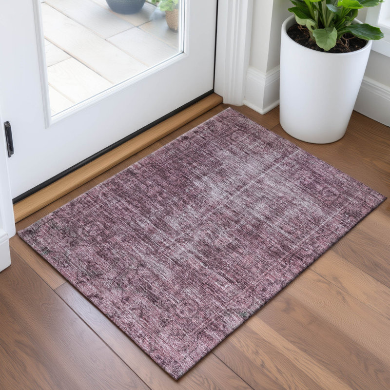 Premium Machine Washable Larock AMF1228 Global Rug, Rectangle 1'8" x 2'6"