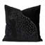 Housse de coussin en velours noir léopard