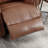 37.7" W Faux Leather Swivel Rocker Recliner With Heated Massage, Vintage Style-346423117