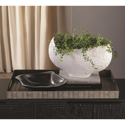 Asymmetrical Stipple Bowl-Matte White