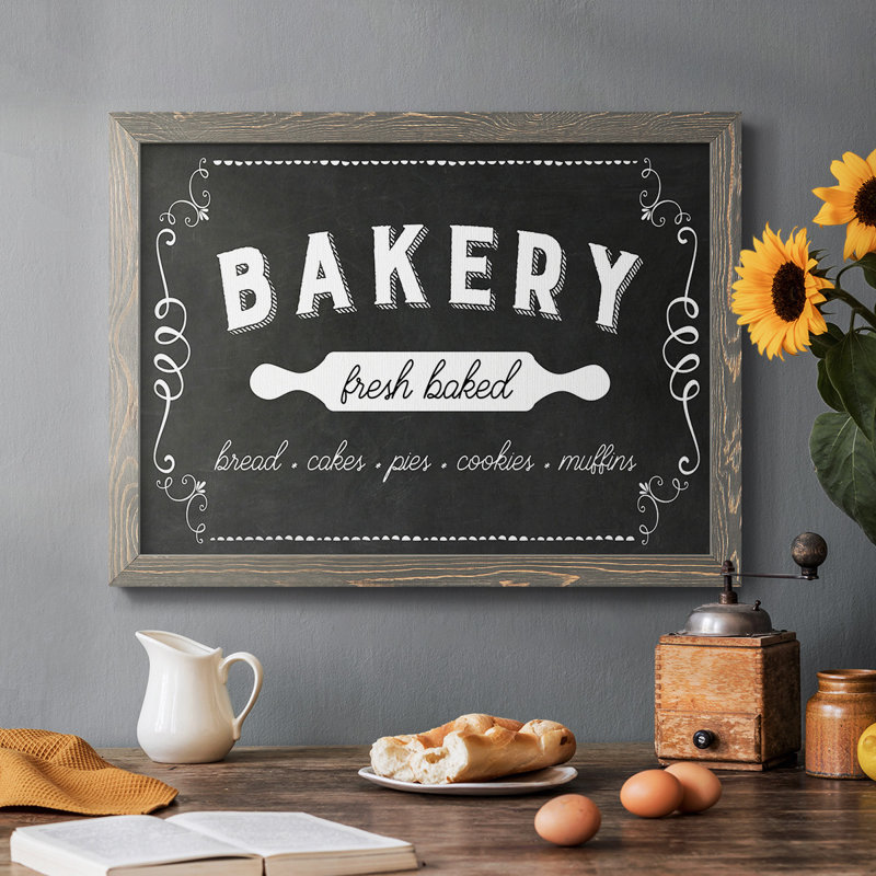 Bakery, reproduction d'art sur toile, H 26 po x l 38 po, Gris