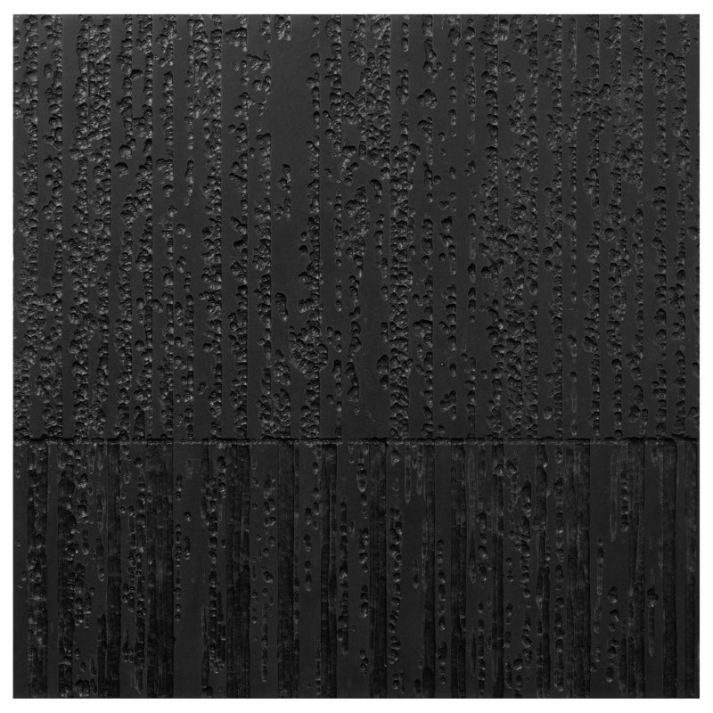Stretto 16x16 Textured Honed Marble Wall Tile, Black Jade