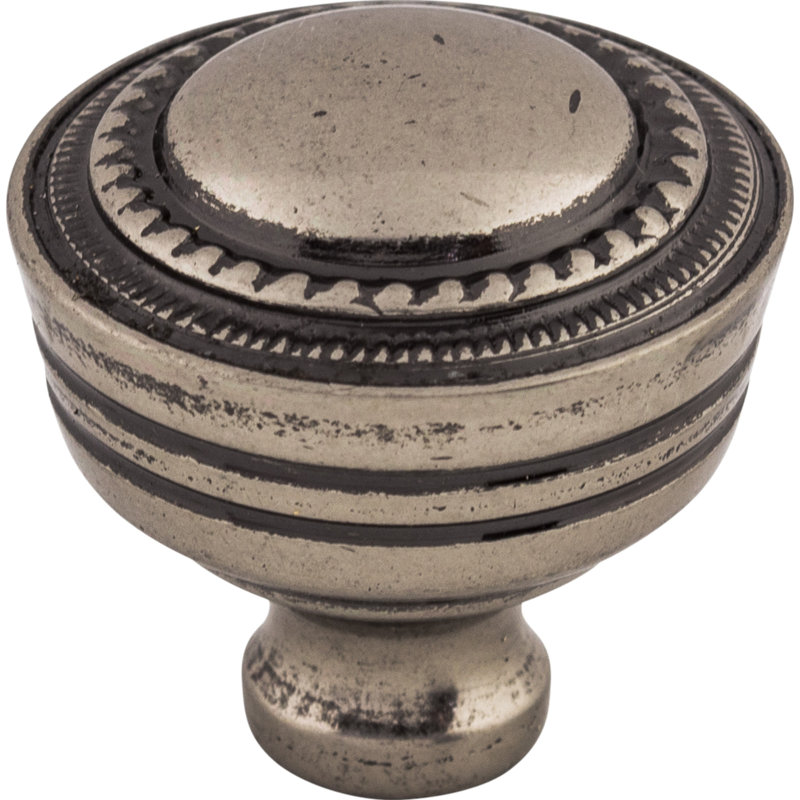 Contessa 1 1/4" Diameter Round Knob, Pewter Antique