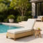 Outdoor Single chaise with Cushions