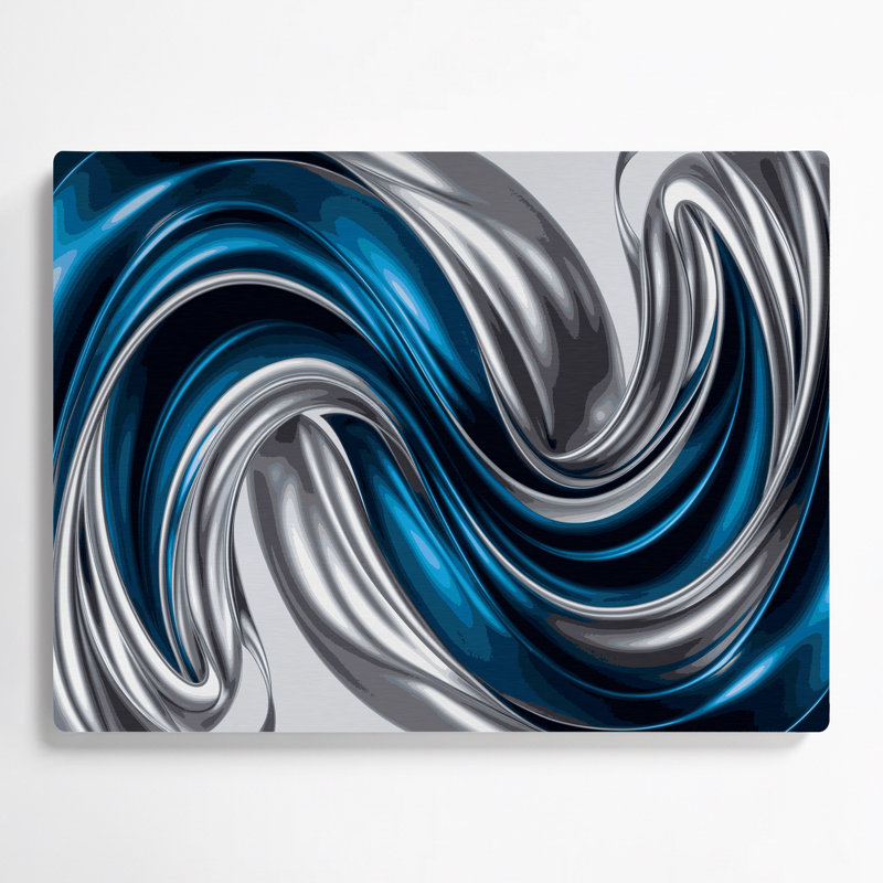 Gradient Abstract 63, art mural en métal bleu, H 20 po x l 24 po