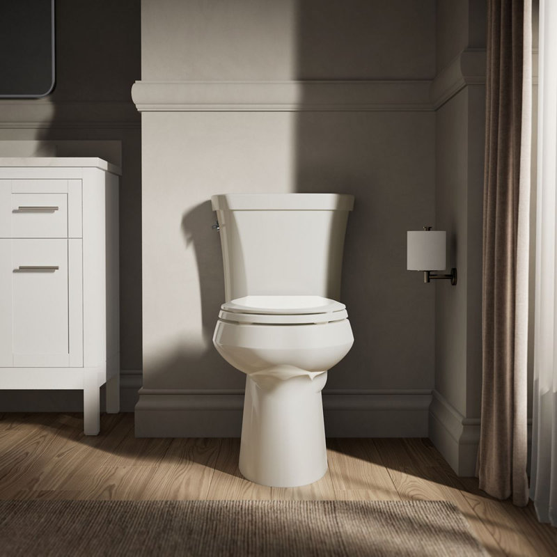 Highline™ 1.6 GPF Elongated Two-Piece Toilet, Biscuit, Left-Hand