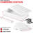 Bamboo Charging Station For Multiple Devices White  Wood Device Organizer, Desk Docking Stand For Cell-Phone Charger, Compatible With Apple, Android, Ipad, Iphone, Tablet, Laptop
