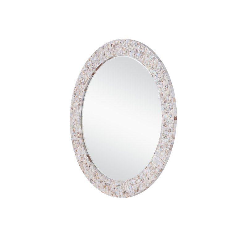 Uma Mother Of Pearl Round Mirror