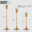 Ensemble de 6 porte-bougies en métal, chandeliers en or rétro pour table de salle à manger, manteau de cheminée, mariage et décoration des Fêtes