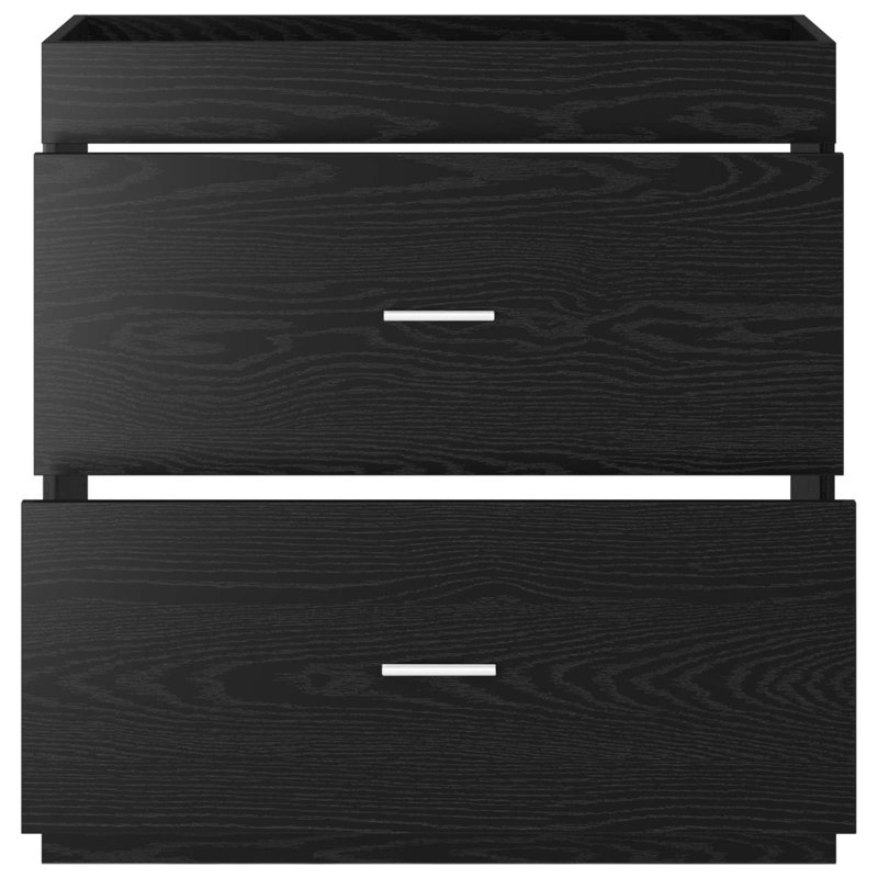 78.5 mm Single Double Bathroom Vanity Base, Black Oak