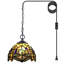 Petite lampe suspendue en verre coloré style libellule Tiffany-598247340