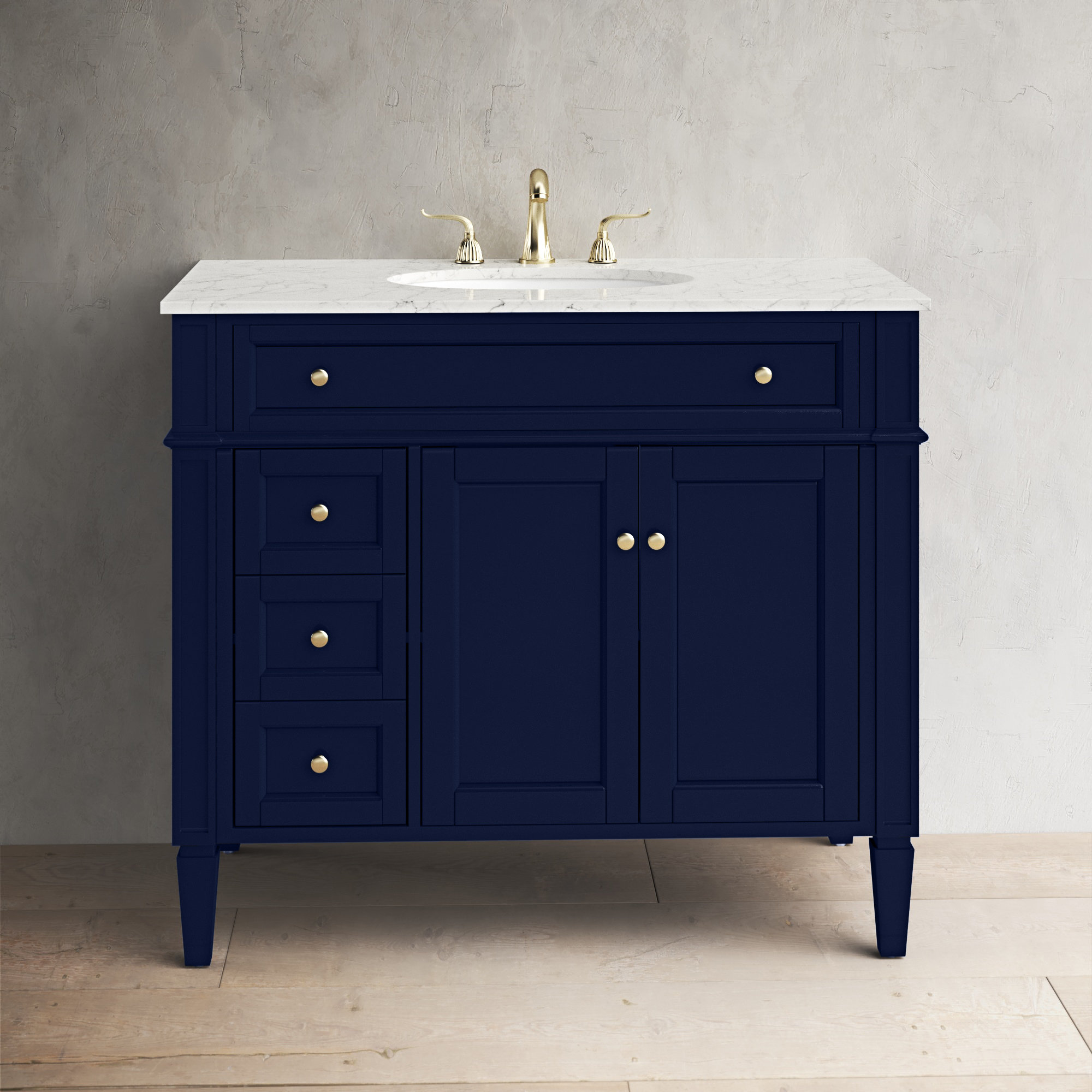 Rivers 40'' Single Bathroom Vanity, Blue