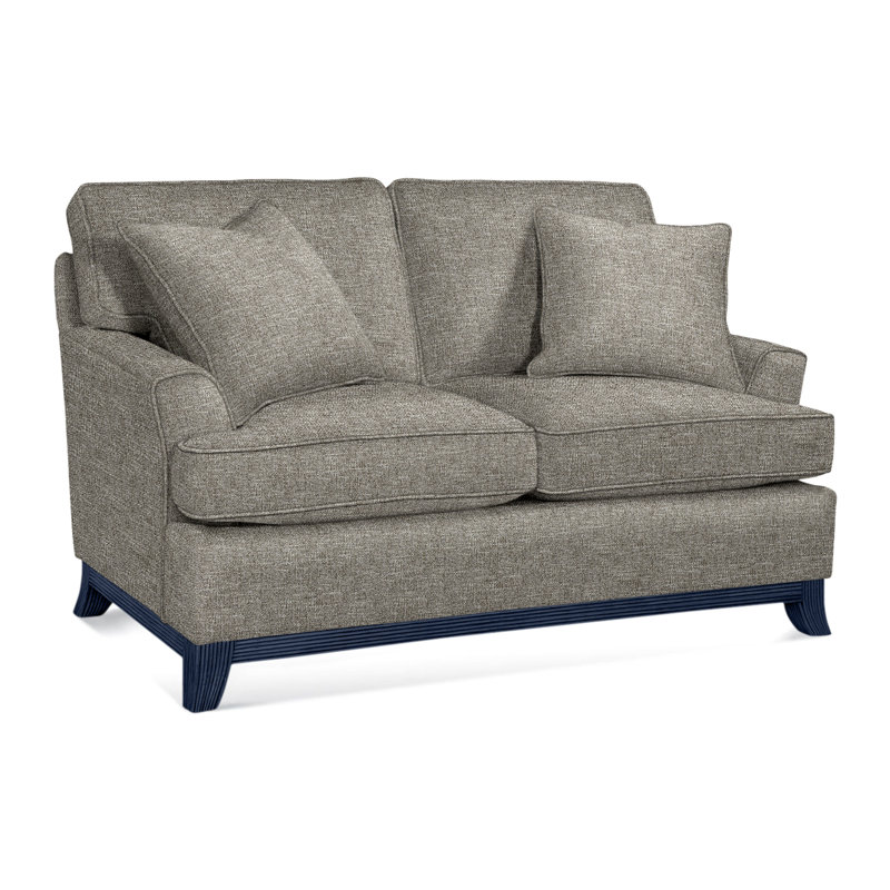 Oaks Way Loveseat, Bisque Finish, Basic Gray; 0317-83