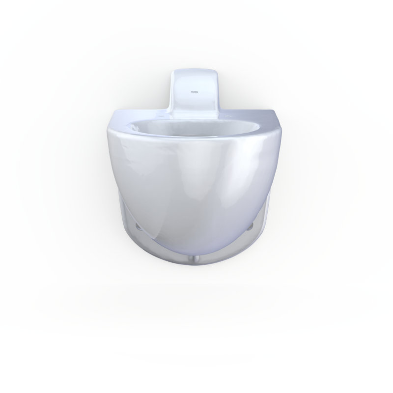 Tornado Flush Commercial Flushometer Wall-Mounted Toilet, Elongated, Cotton White