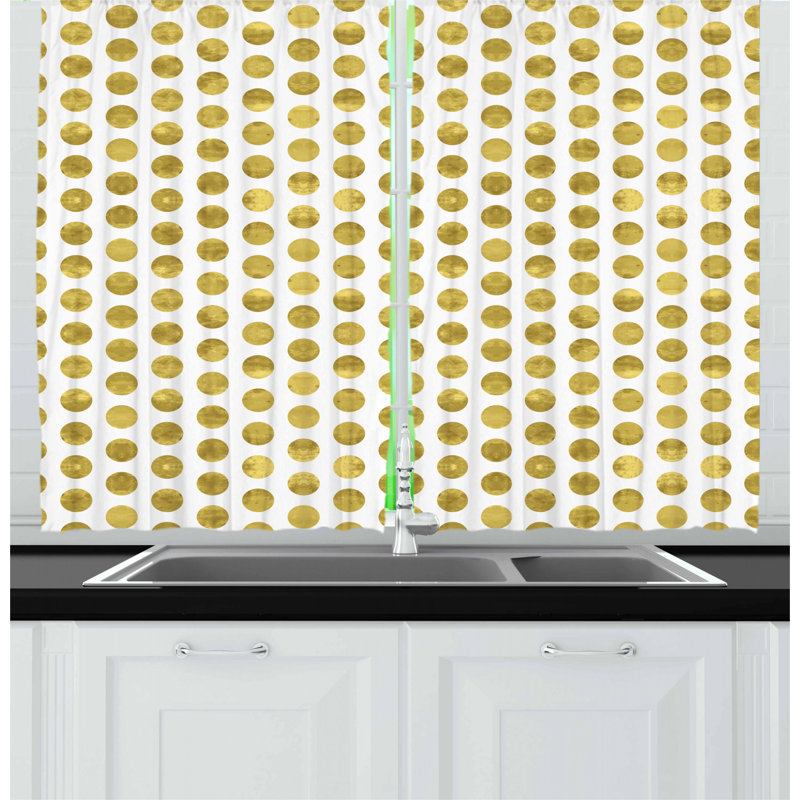 Polka Dots Tailored Kitchen Curtain