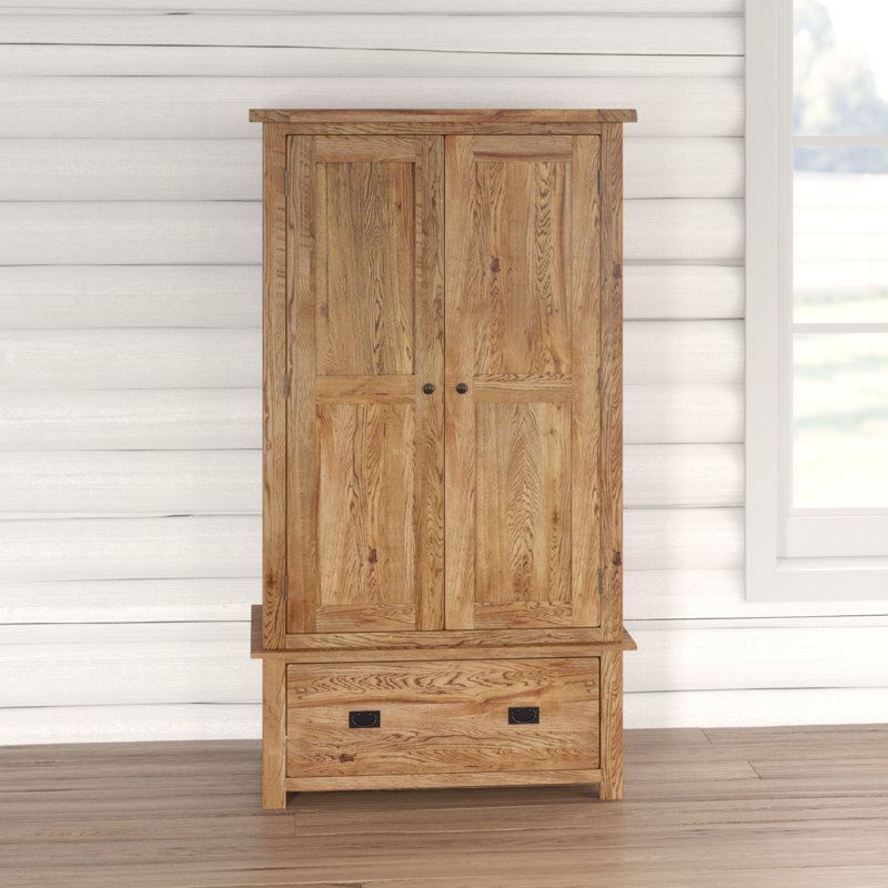 2 Door Solid Wood Wardrobe