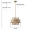 Luminaire suspendu en corde tissée 1 lumière à intensité variable Towne-1349312790