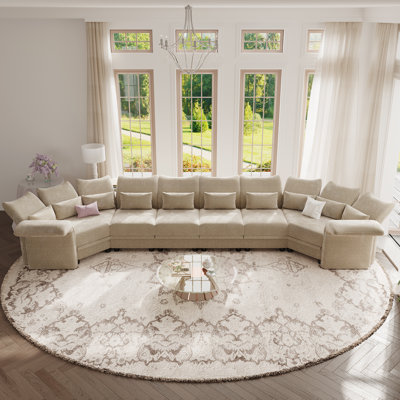 Canapé modulaire rembourré 11 pièces 122 po Osvaldas