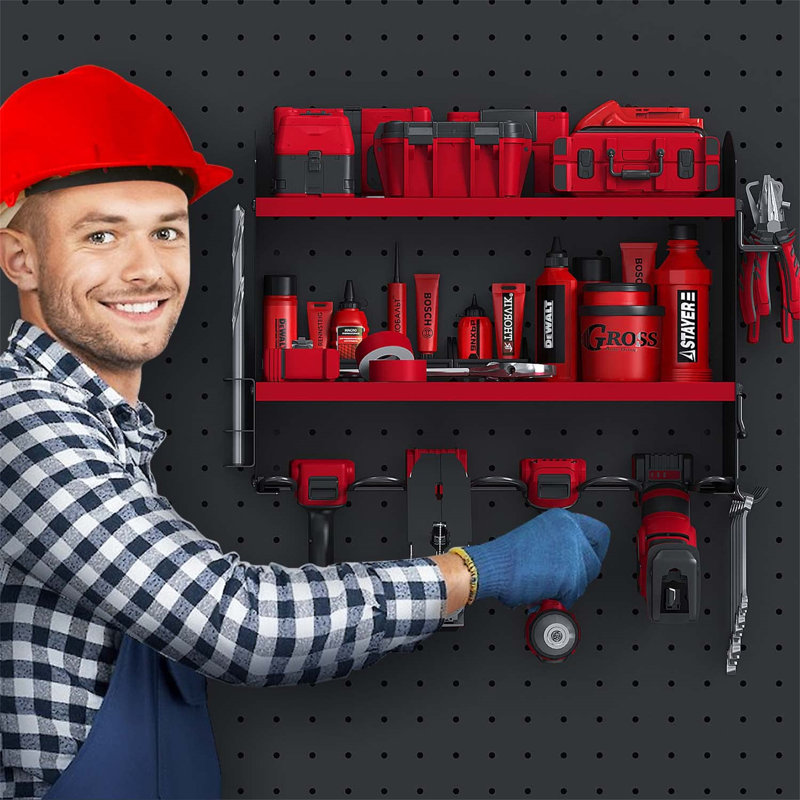 Power Tool Storage Rack, Red
