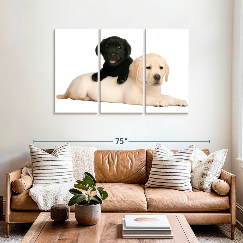 Brampt Yellow And Black Lab, 36" H x 57" W