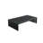 Vlad Modern Rectangular Black Metal Coffee Table with Tempered Glass Top and Geometric Slatted Base-1072200959-1019996201