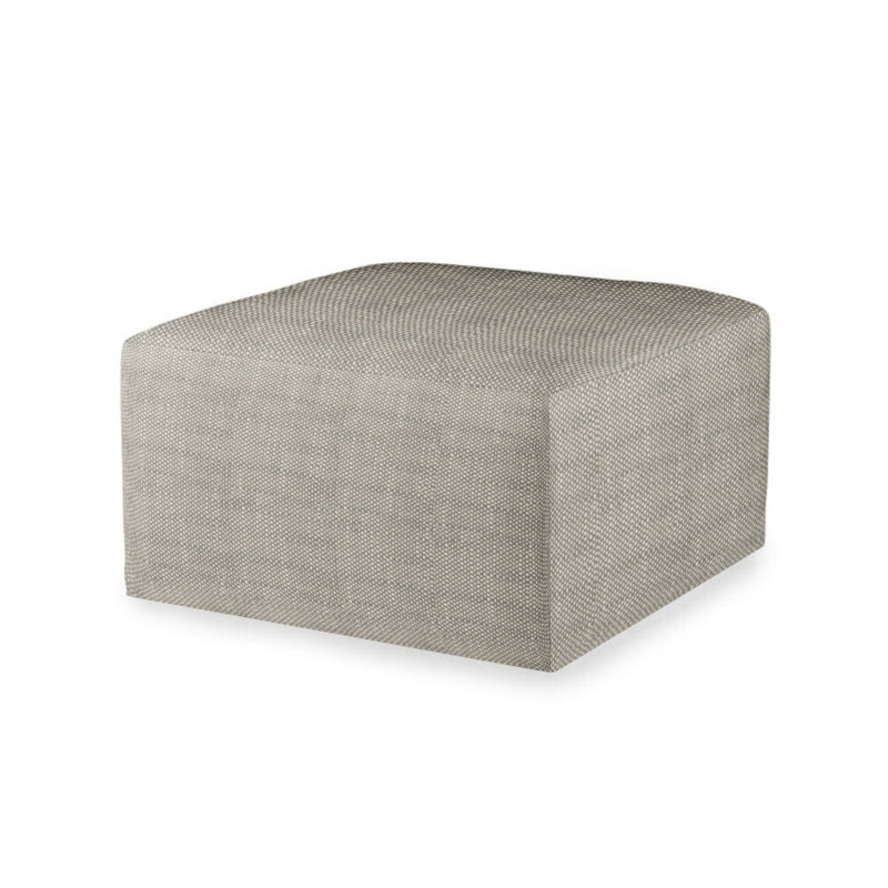 Rio Square Outdoor Ottoman Patio Ottoman, Gray Polyester 71617L82