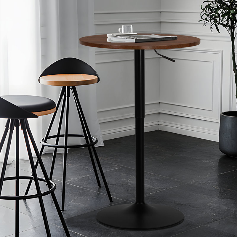 Ebern Designs Height-adjustable Round Dining Table with Swivelling ...