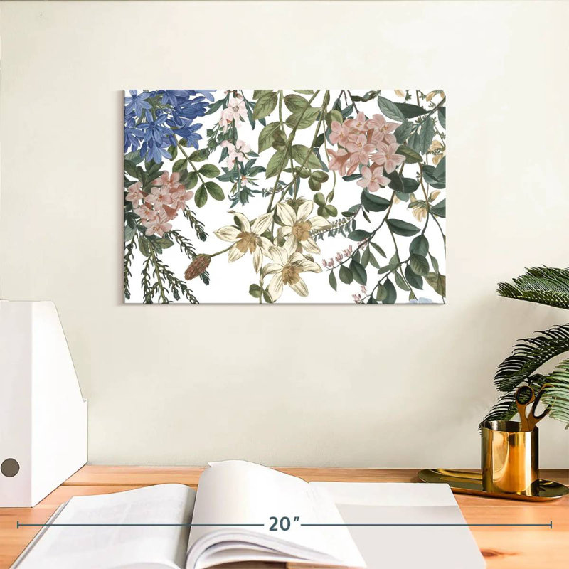 Harnek floral suspendu II, H 8 po x l 12 po