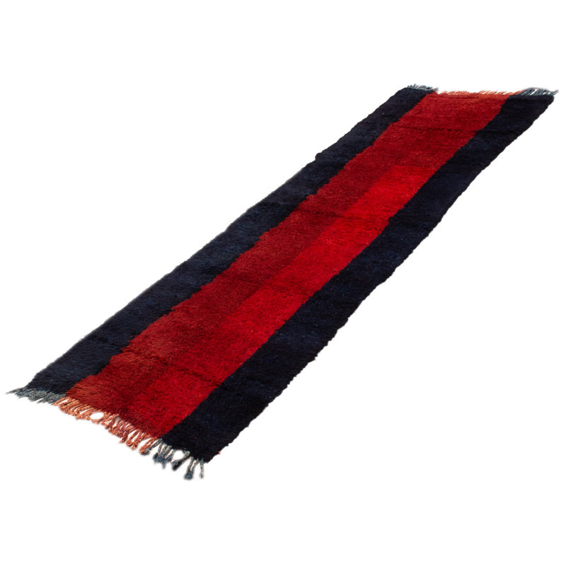 Tapis afghan Shiravan rouge 3 pi 4 po x 13 pi 1 po