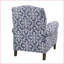 Fauteuils inclinables, fauteuil inclinable de transition à 3 positions verrouillables Kirby | Tissu d'ameublement marine Frwork | Pieds en bois massif