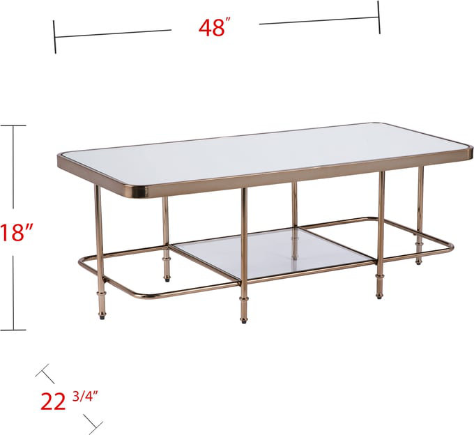 Catello Glass Top Single Coffee Table