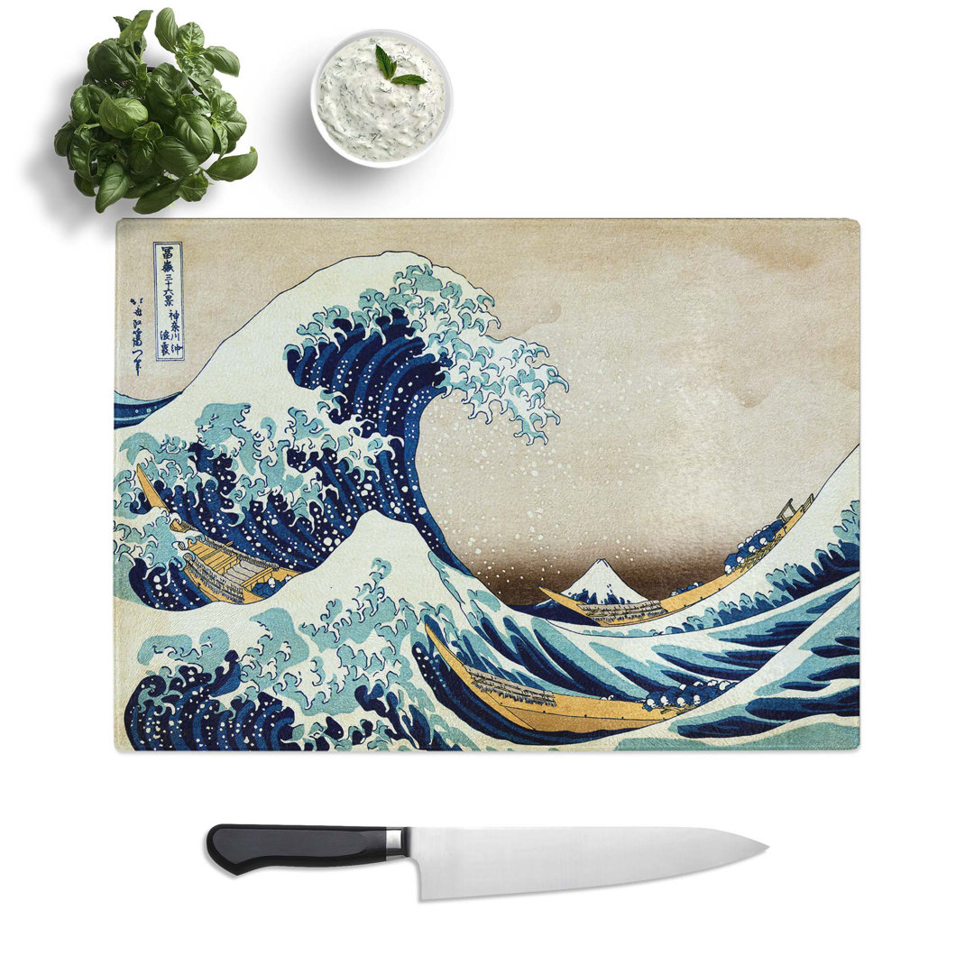 Glass Great Wave of Kanagawa by Katsushika Hokusai Chopping Board