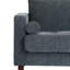 Fauteuil club capitonné en chenille à accoudoirs carrés avec 2 coussins-1509266295
