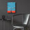 «Blue and Red Bicycle» par Momart, verre acrylique, art mural