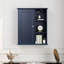 Rangement mural bleu amélioré, caractéristique, polyvalent pour l'armoire d'organisation de salle de bain et de cuisine, construction, charnières, adaptable à une chambre à coucher
