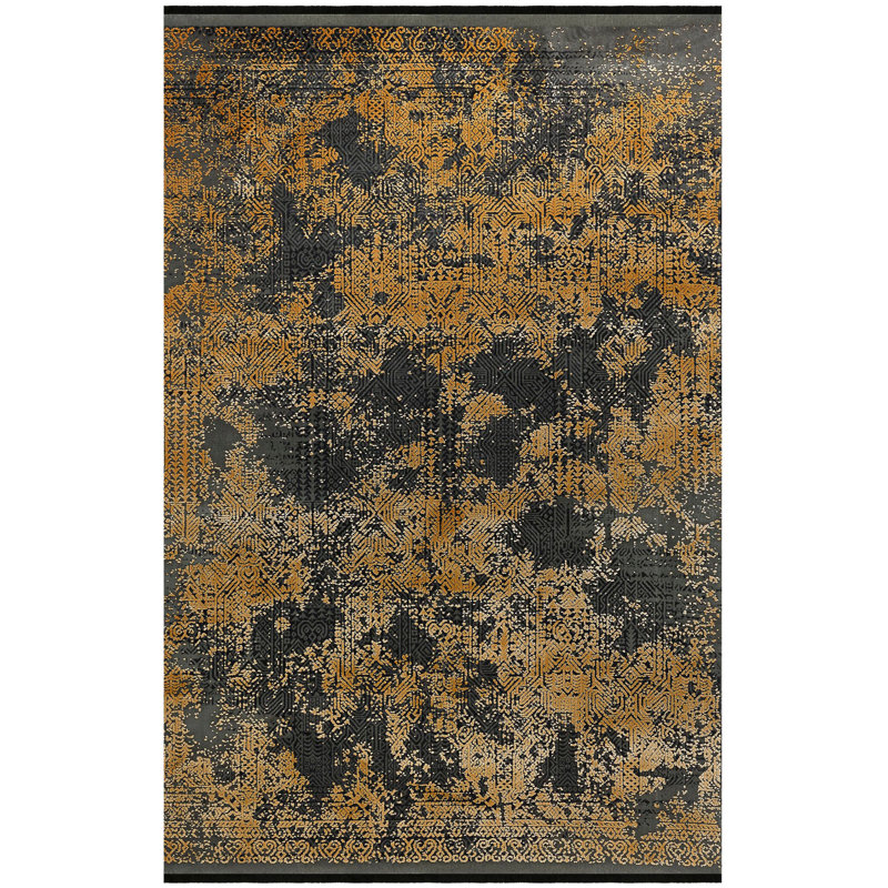 Tapis en viscose tissé à la machine Kristian, Rectangle 2 pi 7 po x 4 pi 11 po